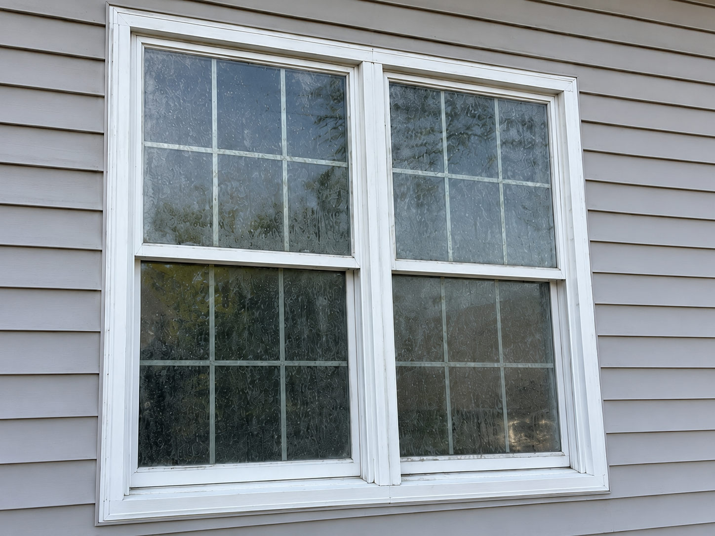 Before exterior window cleaning